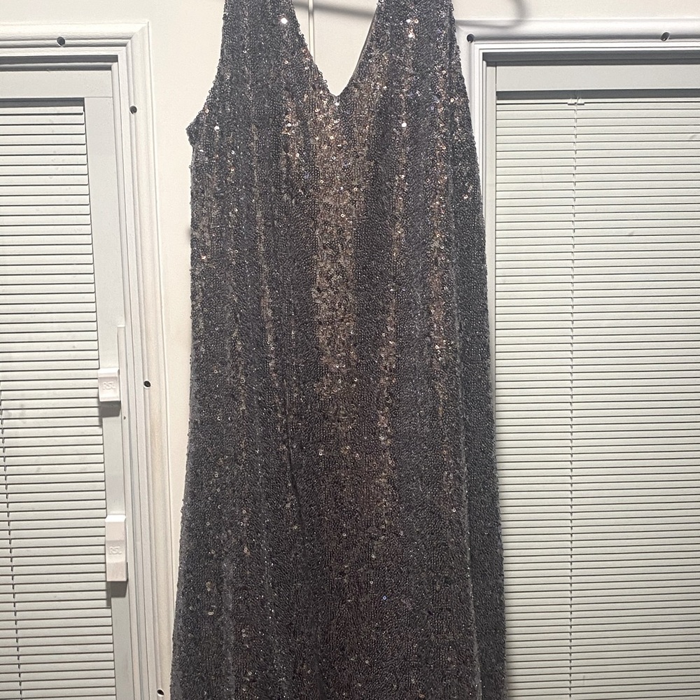 Sleeveless sequin mini